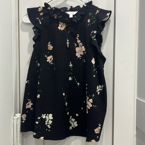 Flutter sleeveless blouse